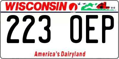 WI license plate 223OEP
