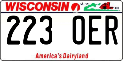 WI license plate 223OER