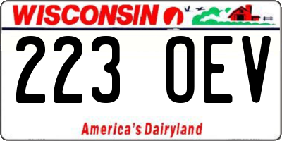WI license plate 223OEV