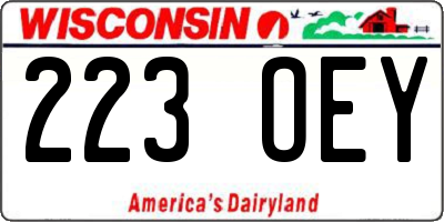 WI license plate 223OEY