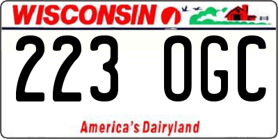 WI license plate 223OGC