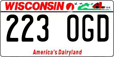 WI license plate 223OGD