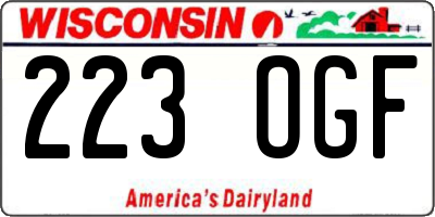 WI license plate 223OGF