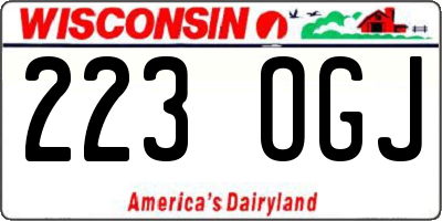WI license plate 223OGJ