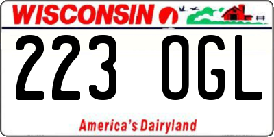 WI license plate 223OGL