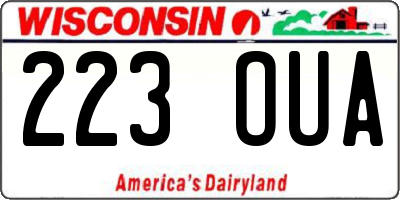 WI license plate 223OUA
