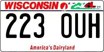 WI license plate 223OUH