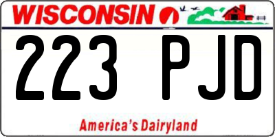 WI license plate 223PJD