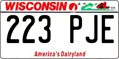 WI license plate 223PJE