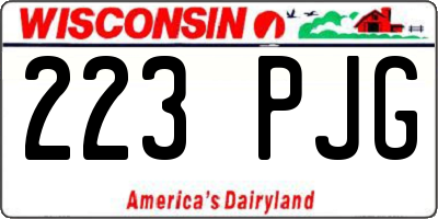 WI license plate 223PJG