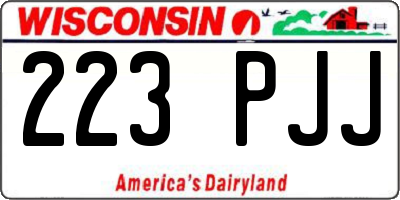 WI license plate 223PJJ