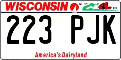 WI license plate 223PJK