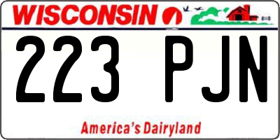 WI license plate 223PJN