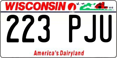 WI license plate 223PJU