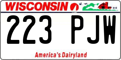 WI license plate 223PJW