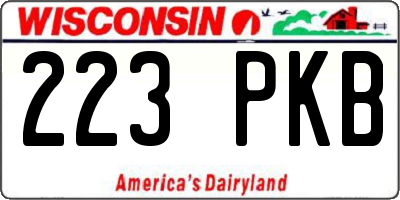 WI license plate 223PKB