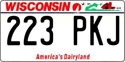 WI license plate 223PKJ