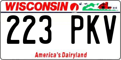 WI license plate 223PKV