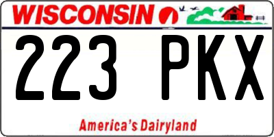 WI license plate 223PKX