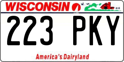 WI license plate 223PKY