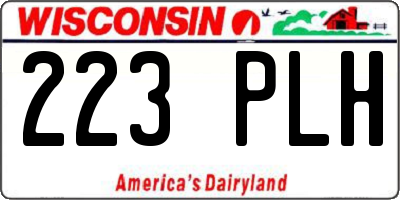 WI license plate 223PLH