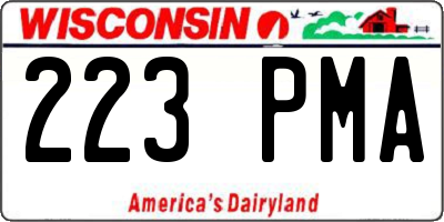 WI license plate 223PMA
