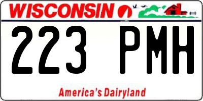 WI license plate 223PMH