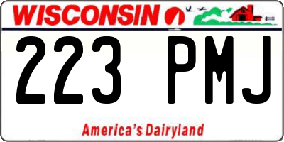 WI license plate 223PMJ