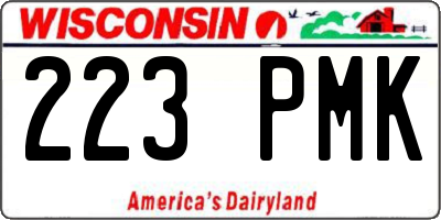 WI license plate 223PMK