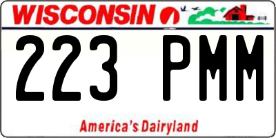 WI license plate 223PMM