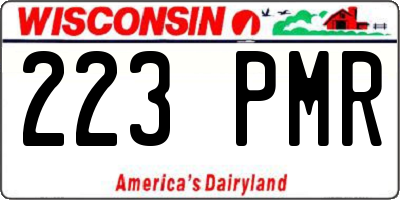 WI license plate 223PMR