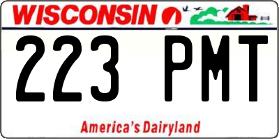 WI license plate 223PMT