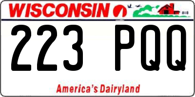 WI license plate 223PQQ