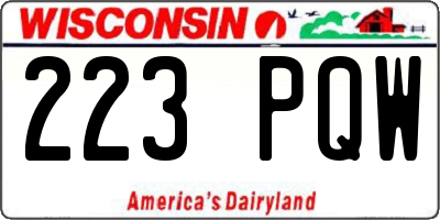 WI license plate 223PQW