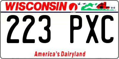 WI license plate 223PXC