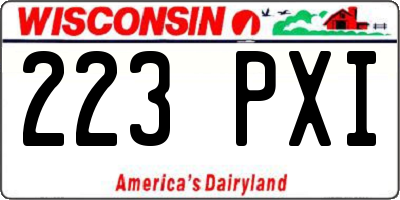 WI license plate 223PXI