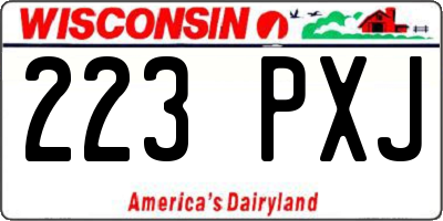 WI license plate 223PXJ