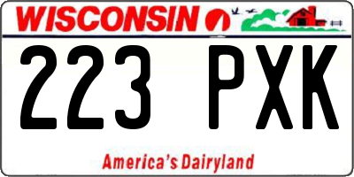 WI license plate 223PXK