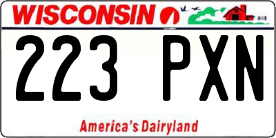 WI license plate 223PXN