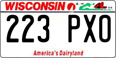 WI license plate 223PXO