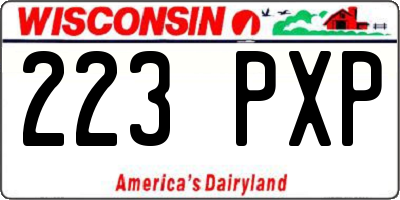 WI license plate 223PXP