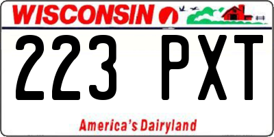 WI license plate 223PXT