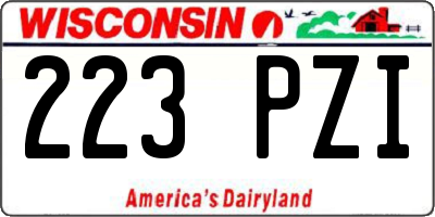 WI license plate 223PZI