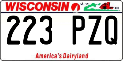 WI license plate 223PZQ