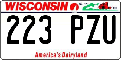 WI license plate 223PZU