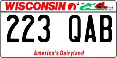 WI license plate 223QAB