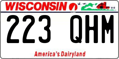 WI license plate 223QHM
