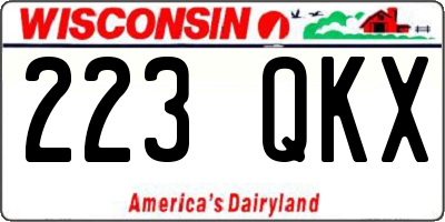 WI license plate 223QKX
