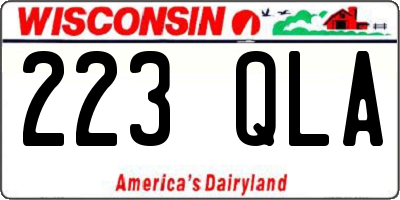 WI license plate 223QLA