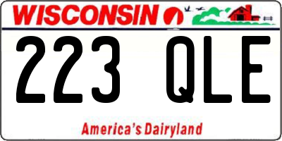 WI license plate 223QLE